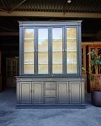 Franse Servieskast | Donkere Buffetkast | Vitrinekast #2238, Huis en Inrichting, Kasten | Buffetkasten, Niet ingevuld, 200 cm of meer