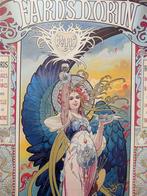 Jugendstil Art Nouveau kunst Metalen Wandbord, Verzenden, Nieuw
