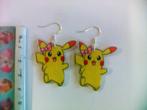 925 serling zilveren oorbellen met Pikachu hangers, Verzenden, Nieuw, Zilver, Zilver