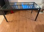 Metalen / glazen eettafel, Huis en Inrichting, Tafels | Eettafels, Ophalen, 100 tot 150 cm, 50 tot 100 cm, Zo goed als nieuw