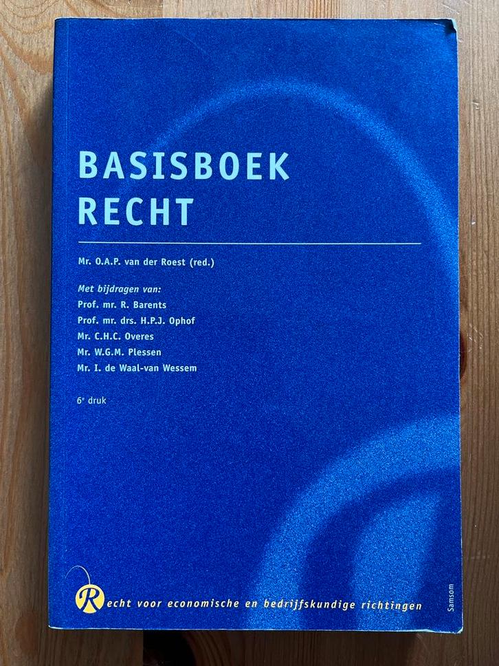 Basisboek Recht - 6e druk, Boeken, Studieboeken en Cursussen, Gelezen, HBO, Gamma, Ophalen of Verzenden