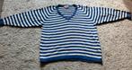 Oversized trui, afwisselend lavendelblauwe en écru strepen., Maat 38/40 (M), Overige kleuren, Verzenden, Didi