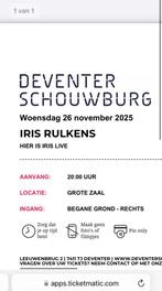 Theater voorstelling Iris Rulkens, Tickets en Kaartjes, Theater | Musical, Twee personen, November