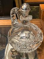 Bolle kristallen karaf met zilveren dop, Ophalen of Verzenden, Zilver