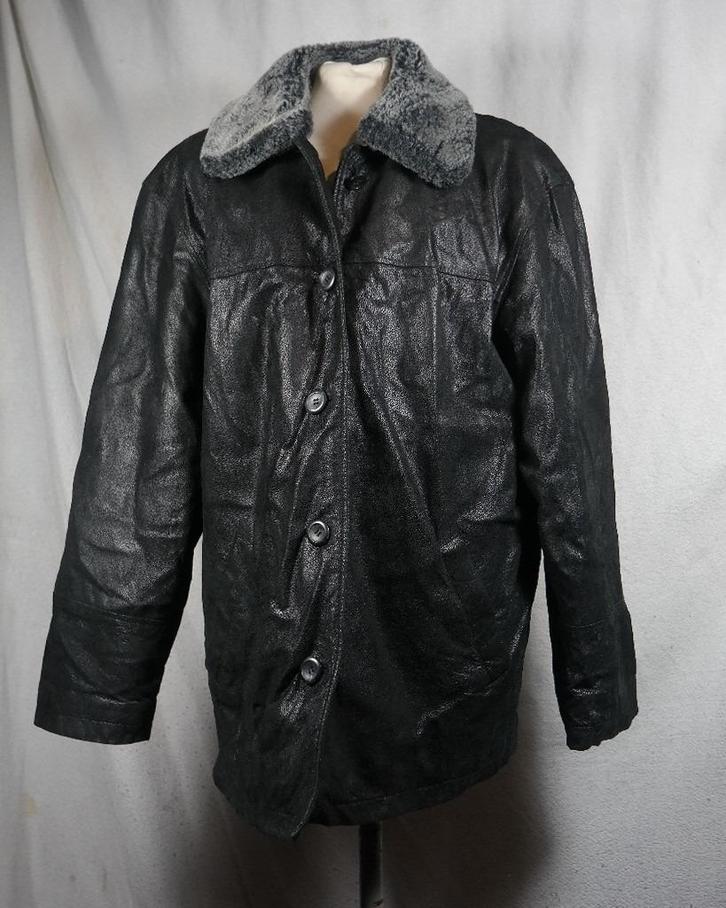 Mooie zwarte jas.Varkensleer.Thinsulate.Mt L.Merk Canda, Kleding | Dames, Jassen | Winter, Zo goed als nieuw, Maat 42/44 (L), Zwart
