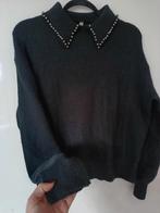 Soyaconcept zwarte trui met parels maat S (S-M-L), Ophalen of Verzenden, Zo goed als nieuw, Maat 38/40 (M), Zwart