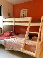Wit stapelbed, grenen, 90/140x200 inclusief ladder wit, Huis en Inrichting, Ophalen, Tweepersoons, 140 cm, Zo goed als nieuw