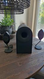 2 B&W rock solid oval satelliet speakers met subwoofer!, Ophalen, Zo goed als nieuw