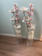 Hoge vazen met kunstbloemen, Ophalen, Zo goed als nieuw