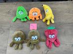 6 pluche Fruit Happeez Jan Linders handpoppen knuffels, Verzamelen, Overige supermarkten, Ophalen