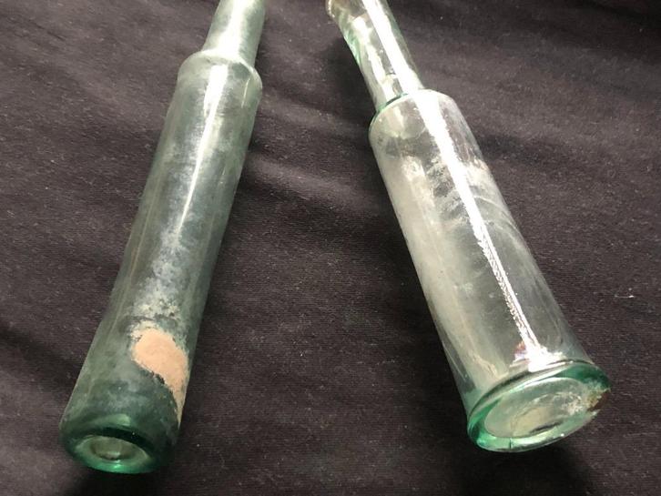 TOP Bodemvondst Holland HAARLEMMER olie flesjes 300 jr oud., Antiek en Kunst, Antiek | Glas en Kristal, Ophalen of Verzenden