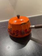 Oranje fondue pan Brabantia 1970 Diane Flower, Huis en Inrichting, Keuken | Potten en Pannen, Ophalen of Verzenden, Gebruikt, Overige materialen