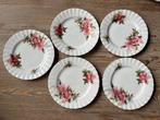Royal Albert Prairie rose. Set van 5 gebaksbordjes 16cm, Ophalen of Verzenden