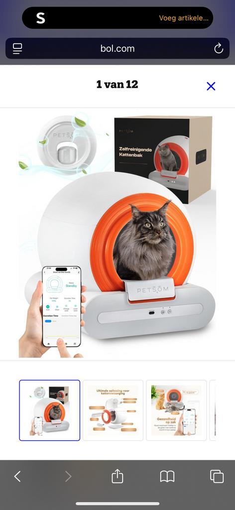 Petsom elektrische kattenbak, Dieren en Toebehoren, Kattenbakken, Gebruikt, Zelfreinigend, Ophalen of Verzenden