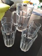 Karaf met vier longdrink glazen uit de Leonardo ROCK serie, Huis en Inrichting, Keuken | Servies, Glas of Glazen, Ophalen of Verzenden