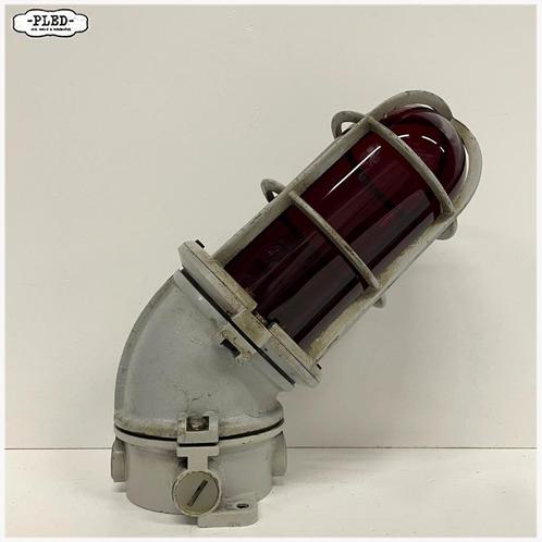 Kooilamp / wandlamp / buitenlamp van Industria Rotterdam, Huis en Inrichting, Lampen | Wandlampen, Gebruikt, Glas, Metaal, Ophalen of Verzenden