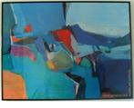 Groot uniek schilderij van Fran Wohlfelder., Ophalen, Zo goed als nieuw, Schilderij, 100 tot 125 cm