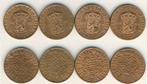 Nederlands Indie 4 x ½ Cent 1945 P Ned Indie Munt c-168 jdu, Ophalen of Verzenden, Koningin Wilhelmina, 1 cent, Setje