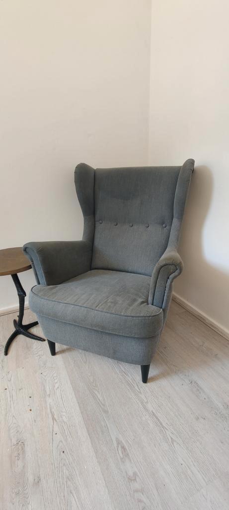 Ikea fauteuil grijs, Huis en Inrichting, Fauteuils, Gebruikt, Stof, 75 tot 100 cm, Minder dan 75 cm, Ophalen