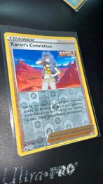 Karens Conviction 144/198 reverse holo! Chilling reign, Hobby en Vrije tijd, Verzamelkaartspellen | Pokémon, Ophalen of Verzenden