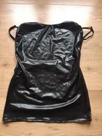 Kinky wetlookjurkje xl, Ophalen of Verzenden, Zwart, Body of Korset