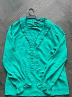 Groene blouse met ruches - Maat L, Kleding | Dames, Maat 42/44 (L), Ophalen of Verzenden, CTN collection, Gedragen