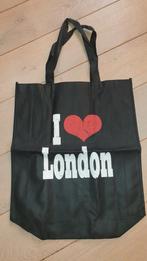 NIEUWE STOFFEN TAS/SHOPPER 'I LOVE LONDON' ZWART €2,50, Ophalen of Verzenden, Nieuw, Zwart, 30 cm of meer
