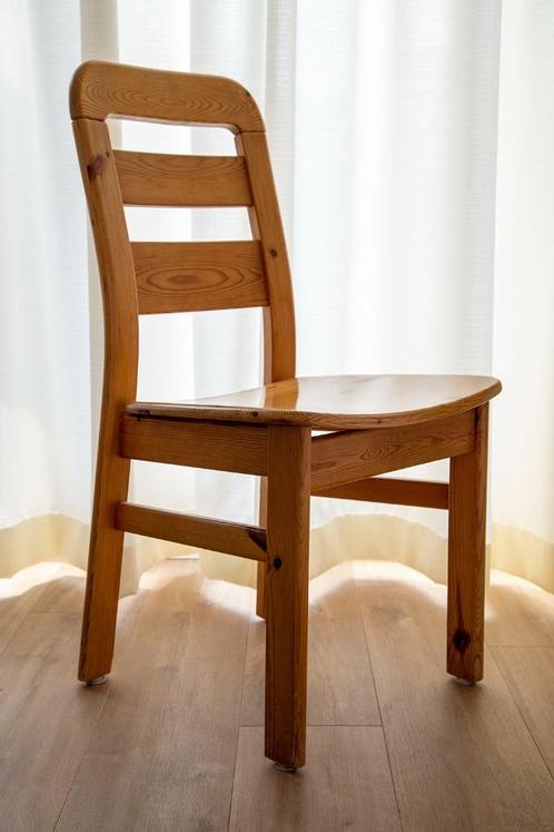 Eetkamerstoelen 6 stuks massief hout, Huis en Inrichting, Stoelen, Gebruikt, Vijf, Zes of meer stoelen, Hout, Overige kleuren