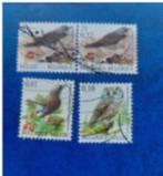 Postzegel Belgie 2002 e.v. 4 Vogelzegels 24-04, Gestempeld, Ophalen of Verzenden, Frankeerzegel, Gestempeld