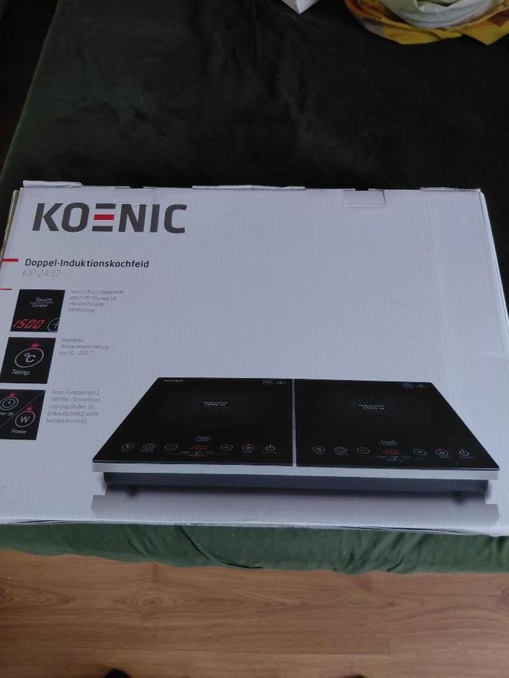 inductie dubbele kookplaat van Koenic. Nieuw in verpakking., Witgoed en Apparatuur, Kookplaten, Nieuw, Vrijstaand, Inductie, 3 kookzones of minder