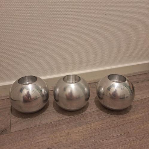 Vintage Ikea Nassjo Nasjo bol kandelaren waxinelichthouders, Huis en Inrichting, Woonaccessoires | Kandelaars en Kaarsen, Zo goed als nieuw