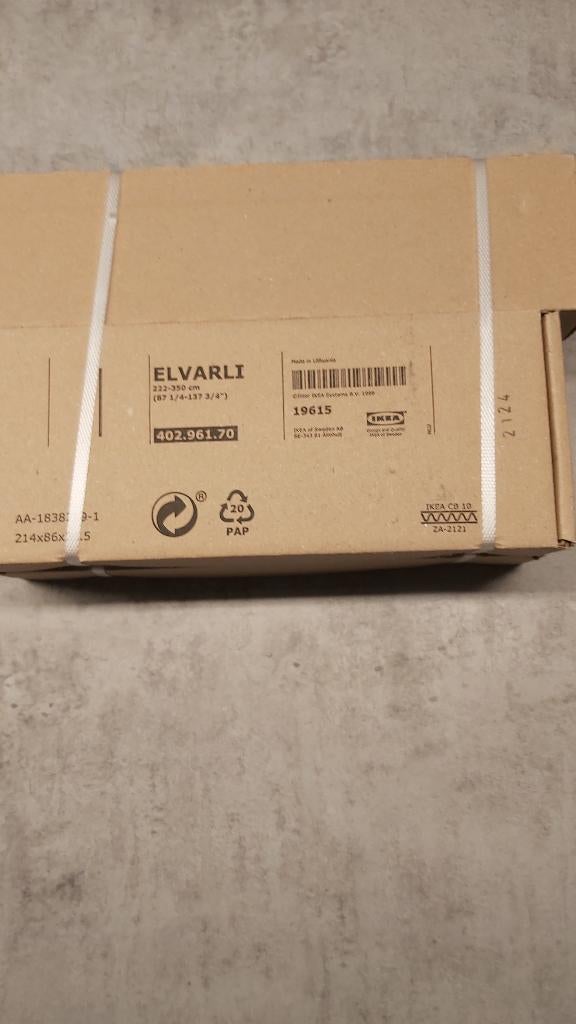 2 nieuwe Elvarli (Ikea) roede dragers voor (inloop)kast, Minder dan 50 cm, 200 cm of meer, Nieuw, Ophalen of Verzenden