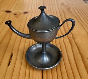 Vintage tinnen olielamp / snotneus – Royal Holland Daalderop beschikbaar voor biedingen