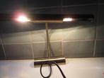 Messing lampje met 2 lichtpunten schilderijlamp leeslamp etc, Huis en Inrichting, Lampen | Wandlampen, Ophalen of Verzenden, Gebruikt