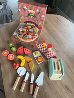 Houten Speelgoed Pizza en Fruit Set - Joure, Ophalen of Verzenden, Gebruikt, Bouwen