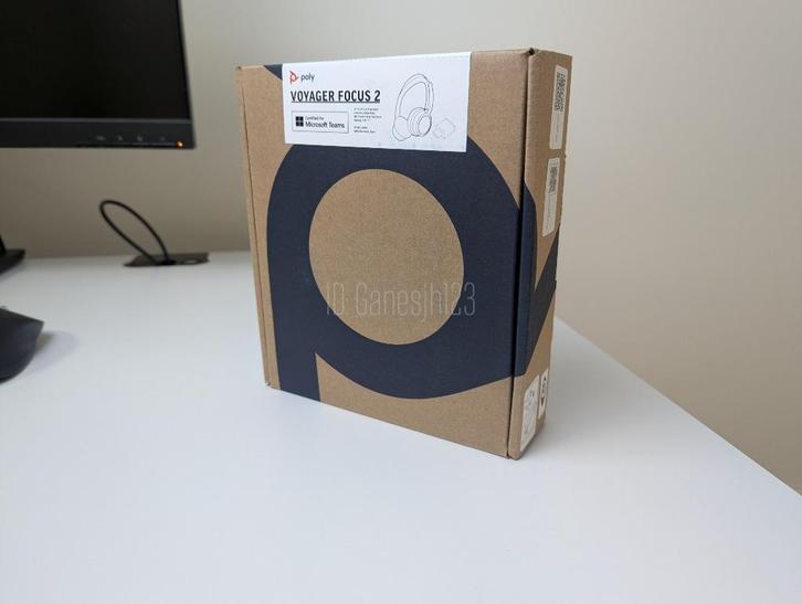 Poly Voyager Focus 2, Teams, USB-C +USB-C/A Adapter (Zwart), Computers en Software, Headsets, Nieuw, Over-ear, Draadloos, Inklapbare microfoon