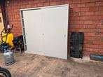 Metalen schuifdeurkast, Huis en Inrichting, Gebruikt, 100 tot 150 cm, Ophalen of Verzenden, Metaal