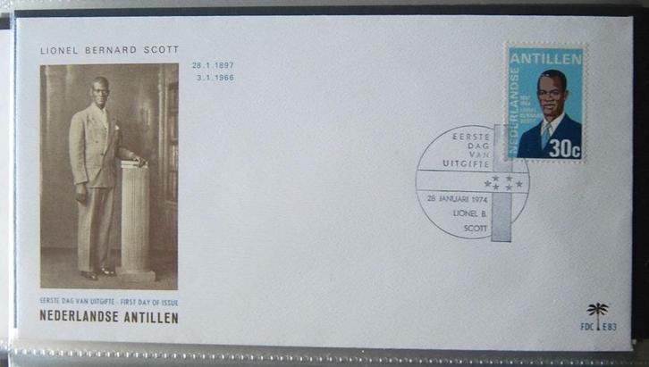 Ned. Antillen 1e dag enveloppen E83 t/m E87, uit jaar 1974., Postzegels en Munten, Postzegels | Eerstedagenveloppen, Onbeschreven