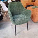 Groene fauteuil met armleuningen, Overige kleuren, Ophalen of Verzenden, Zo goed als nieuw, Metaal