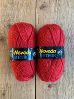 Nevada wol 2 bollen rood, Hobby en Vrije tijd, Ophalen of Verzenden, Nieuw, Breien of Haken, Wol of Garen
