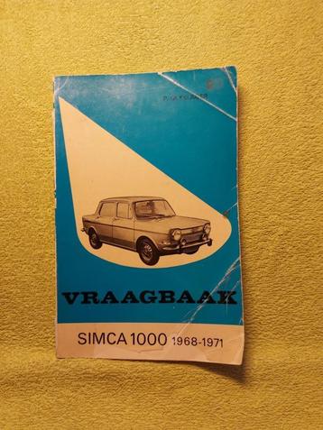 Vraagbaak SIMCA 1000 1968-1971. Olyslager. beschikbaar voor biedingen