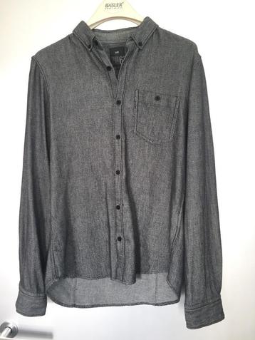 C50 WE: grijs katoenen blouse overhemd Maat M=48/50 beschikbaar voor biedingen