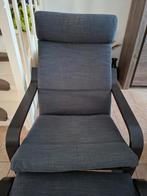 Ikea Poäng stoel met voetenbankje, Ophalen, Hout, Eén