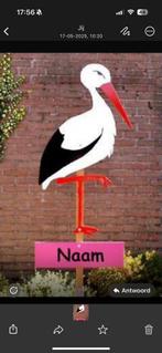 Geboortebord Ooievaar nieuw, Kinderen en Baby's, Ophalen of Verzenden, Nieuw, Geboortebord