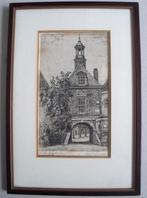 Marius Jansen (1885-1957) - Waterpoort Tiel - ets gesigneerd, Antiek en Kunst, Ophalen of Verzenden