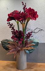 Kerststuk, kerst bloemstuk met kunstbloemen, Ophalen of Verzenden