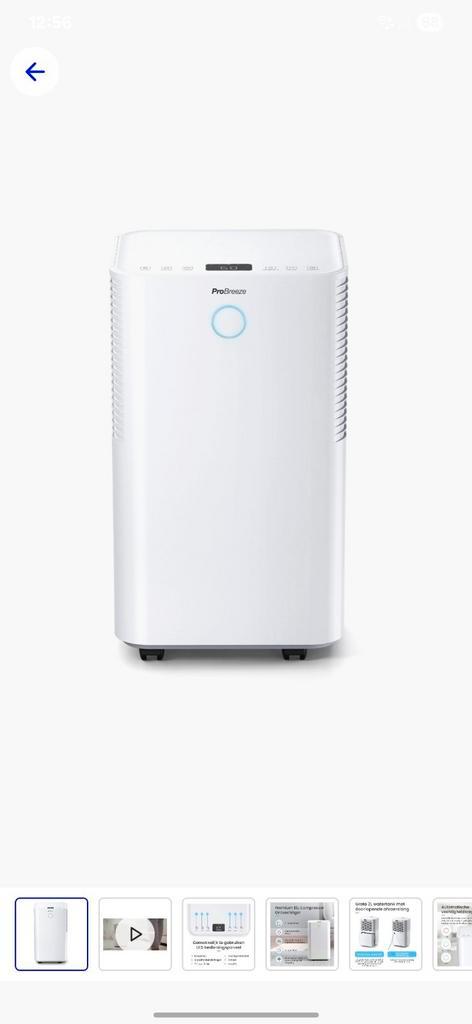 Pro Breeze luchtontvochtiger 2L, Witgoed en Apparatuur, Luchtbehandelingsapparatuur, Zo goed als nieuw, Luchtontvochter, Ophalen