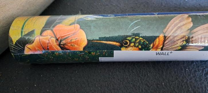 Behangrol - Tropisch Thema - Mandril & Kolibrie, Huis en Inrichting, Stoffering | Behang, Bruin, Geel, Groen, Oranje, 10 tot 25 m²