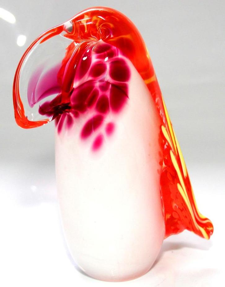 Schitterende Murano Gekleurd Kristal Papegaaiduiker, Antiek en Kunst, Antiek | Glas en Kristal, Verzenden