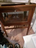 Oude brocante eiken theekastje met dienblad, Ophalen